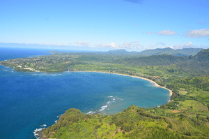 Hawaii beach front view